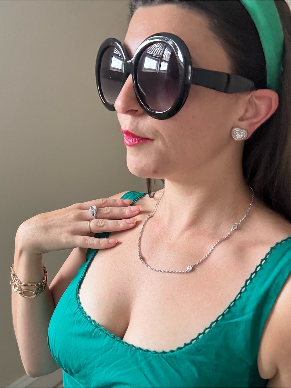 Judith ripka cz diamonique sterling silver necklace - 20 inches long